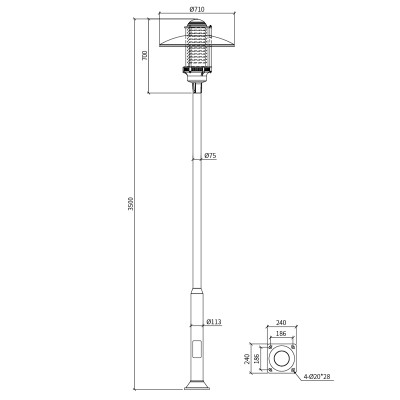 LED Post Top Light PTL440picture4