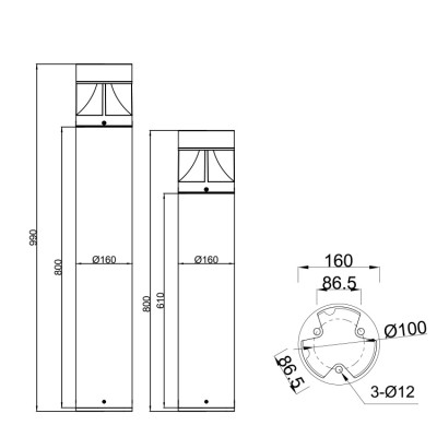 LED Bollard Light BLL990picture4