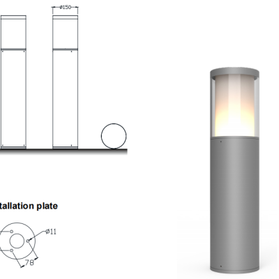 LED Bollard Light BLL1700picture3