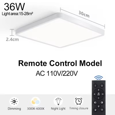 Square 2.4G remote 36W smart ceiling lamp SML900picture7