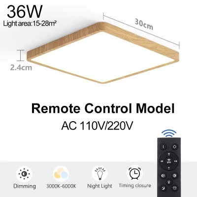 Square 2.4G remote 36W smart ceiling lamp SML900picture9