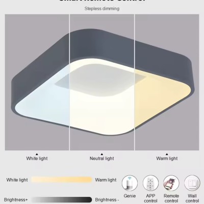 Smart remote surface mounted square round modern LED ceiling lamp SML1000picture5