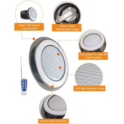 18W 24W IP68 RGB Waterproof Swimming LED Pool Light UW1390picture3