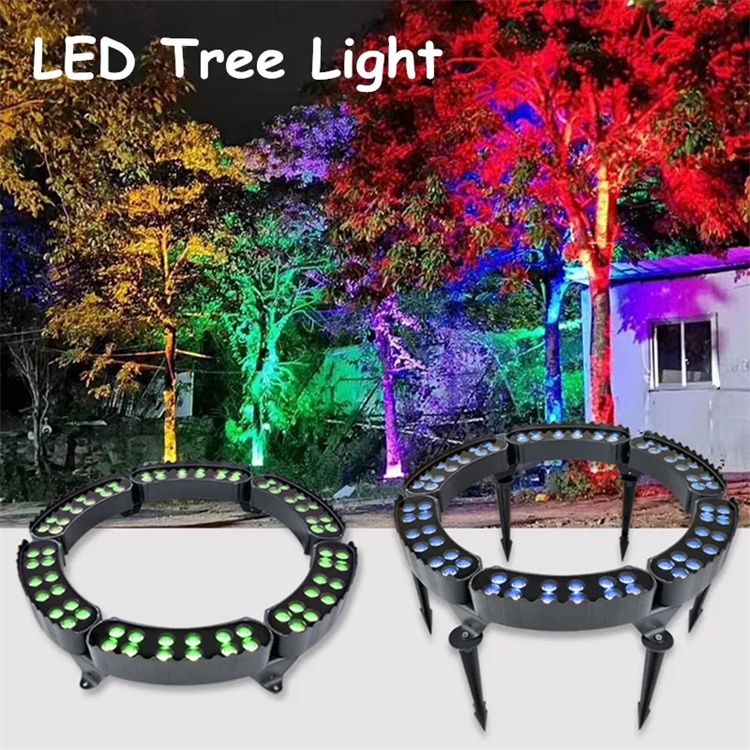 15W Black LED Solar Hug Tree Light Solar Hold Column Lamp Ring Garden Led Spot Light Ip65 Outdoor Landscape Spotlight