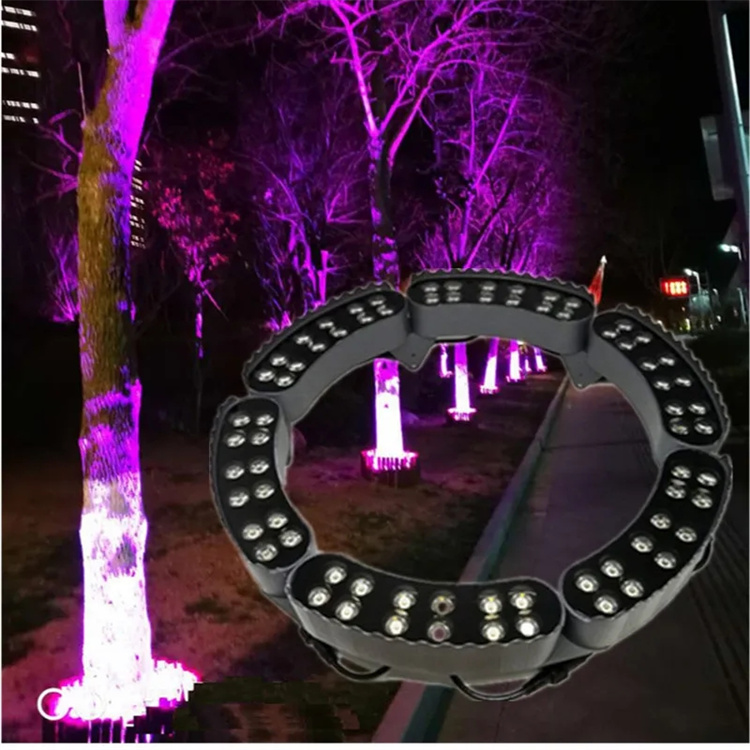 15W Black LED Solar Hug Tree Light Solar Hold Column Lamp Ring Garden Led Spot Light Ip65 Outdoor Landscape Spotlight