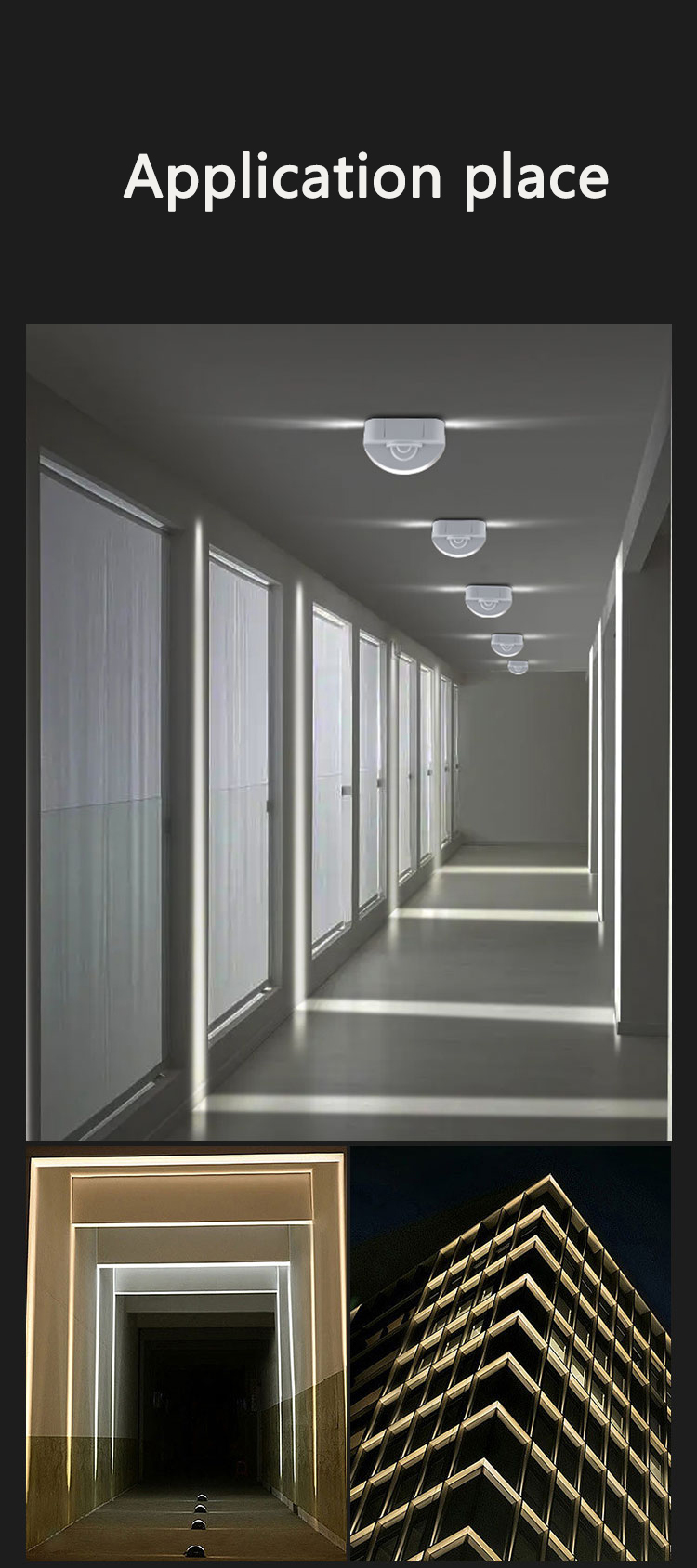360 Degree Rotating Corridor Exterior Wall Decorative Landscape Led Window Light Decoration Window Sill Led Trick Light