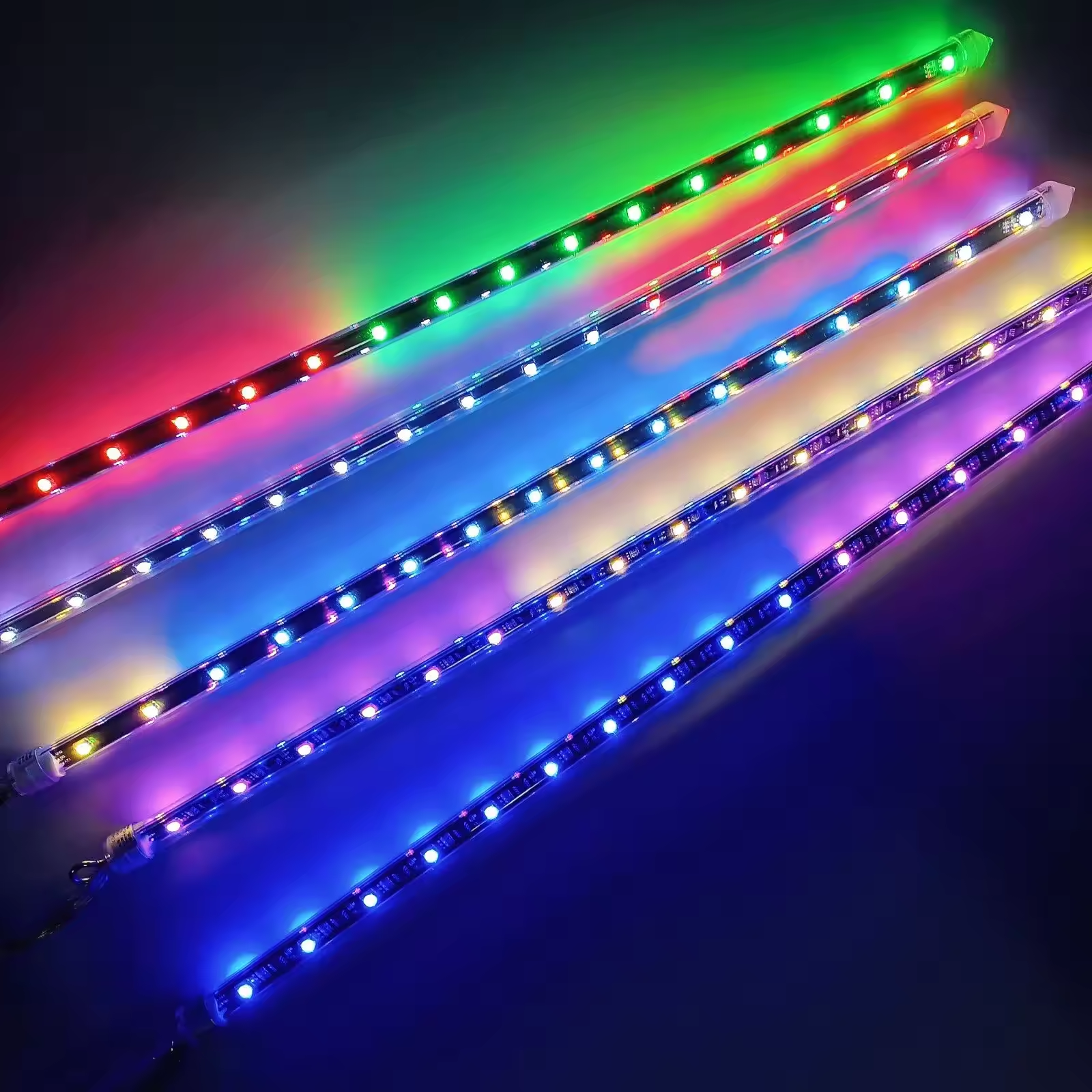 Addressable Led Pixel Tubes 15mm 20mm 30mm Rgb 3d Meteor Tubes 360 Degree Digital Tube for Club Stage Pixel Lights