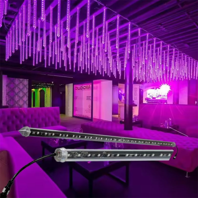 Addressable Led Pixel Tubes 15mm 20mm 30mm Rgb 3d Meteor Tubes 360 Degree Digital Tube for Club Stage Pixel Lights