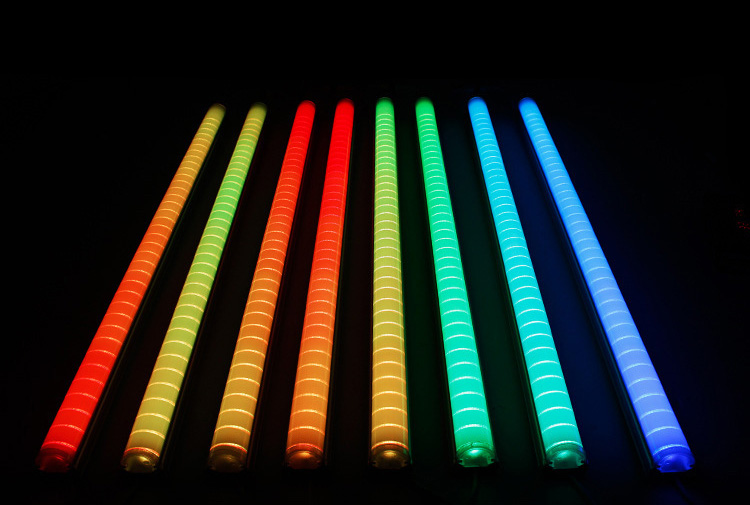 IP66 Outdoor Waterproof LED RGB Tube Digital Building Decorative Light RGB Guardrail Tube Programmable  Dmx Rgb 12V 24V  220V