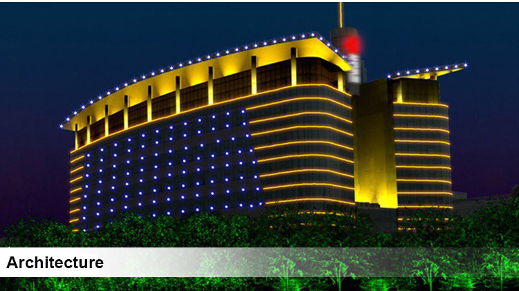 IP66 Outdoor Waterproof LED RGB Tube Digital Building Decorative Light RGB Guardrail Tube Programmable  Dmx Rgb 12V 24V  220V