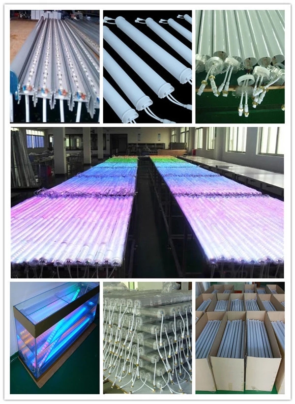 IP66 Outdoor Waterproof LED RGB Tube Digital Building Decorative Light RGB Guardrail Tube Programmable  Dmx Rgb 12V 24V  220V