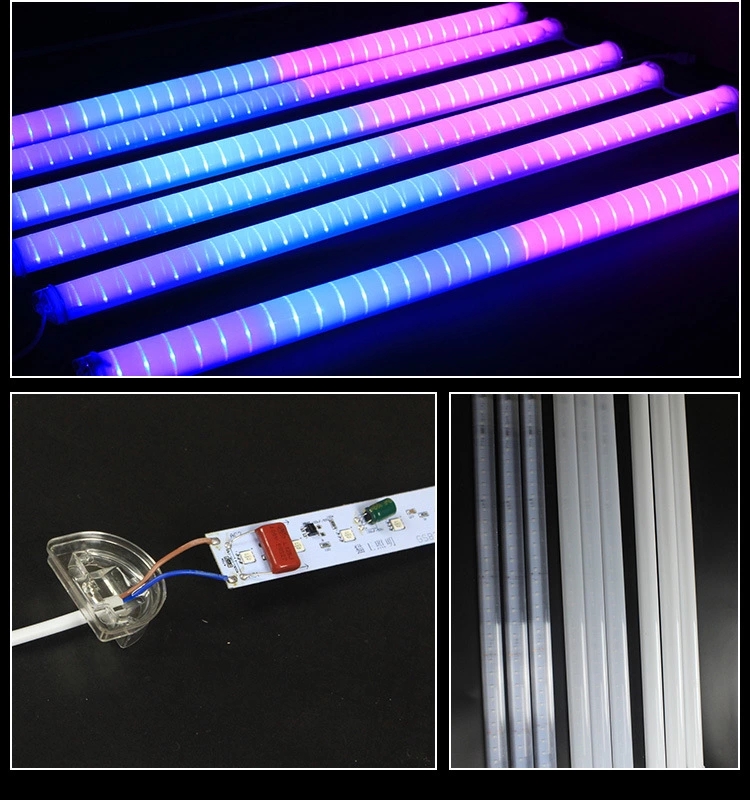 IP66 Outdoor Waterproof LED RGB Tube Digital Building Decorative Light RGB Guardrail Tube Programmable  Dmx Rgb 12V 24V  220V