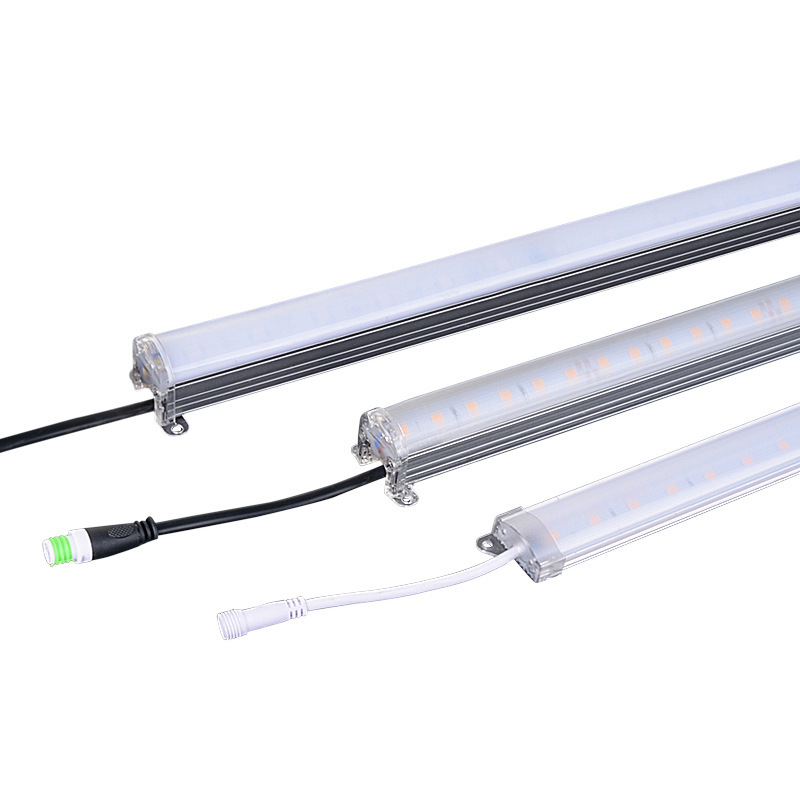 IP66 Outdoor Waterproof LED RGB Tube Digital Building Decorative Light RGB Guardrail Tube Programmable  Dmx Rgb 12V 24V  220V