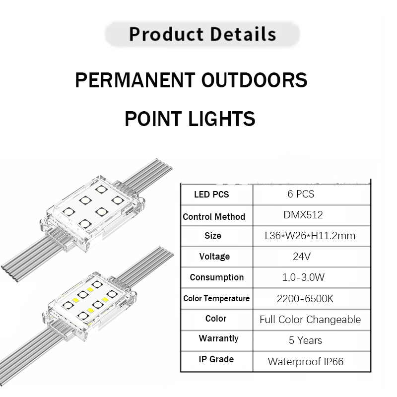 DMX512 Led Pixel Point Light for House Outdoor Mutil Application Decorating Light