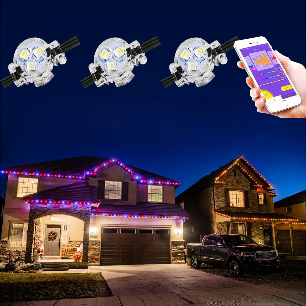 Led Pixel Light America and Canada Waterproof Outdoor IP68 Led Rgb 30mm Led Point Lights Pixel Led Rgb