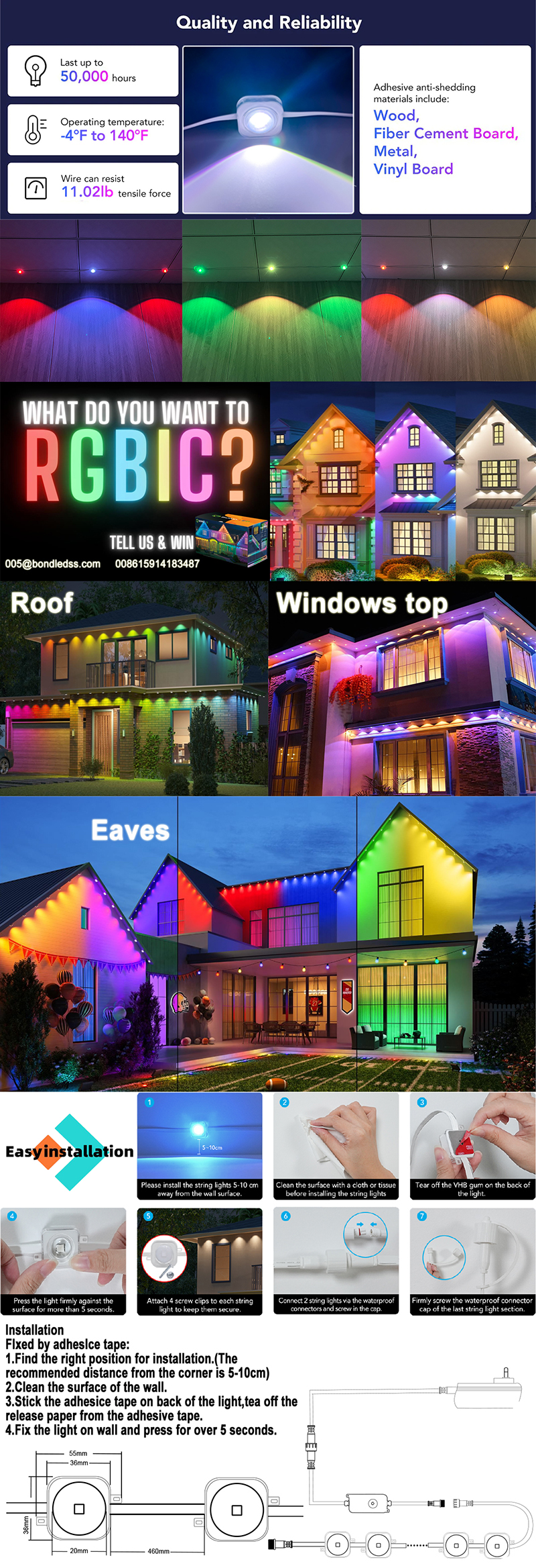 Wifi Spi Led Pixel Light for Outdoor Rgb Full Color Running for Ws2811 Track Aluminum Profile Power Supply Led Point Light
