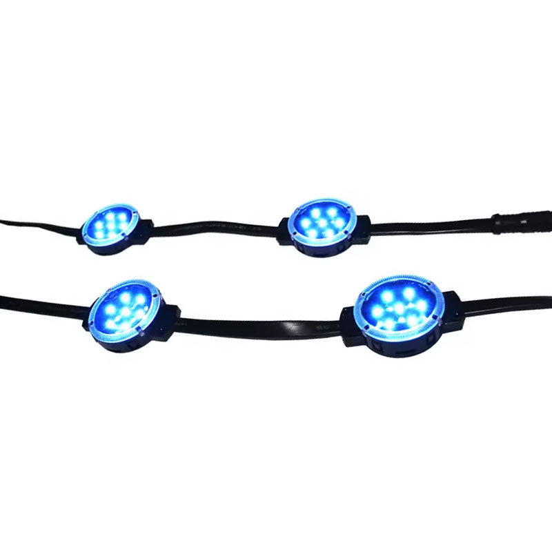 Outdoor 50mm Pixel Point Light Addressable DC24V Permanent Holiday LED String For Building Decoration