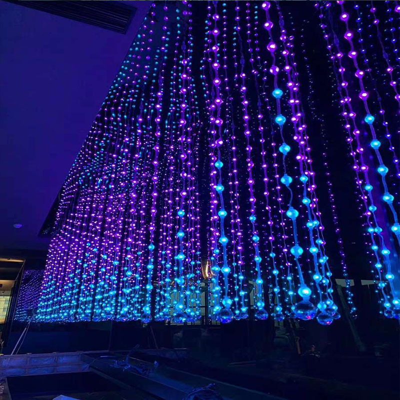 12V Christmas Lights WiFi Intelligent Co<i></i>ntrol Led Disco  Led Pixel Ball Rgb Colorful 3d Ball String Light