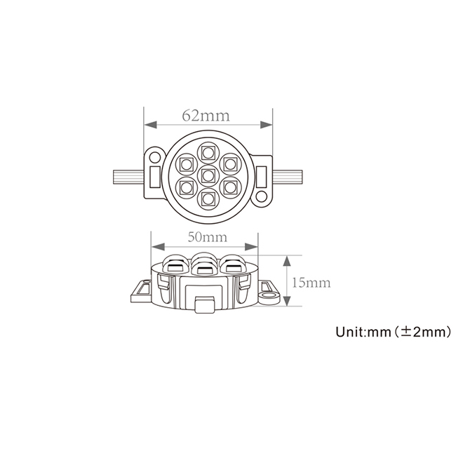 Outdoor RGB 50MM IP65 Digital Waterproof LED Point Pixel Light PXL510picture6