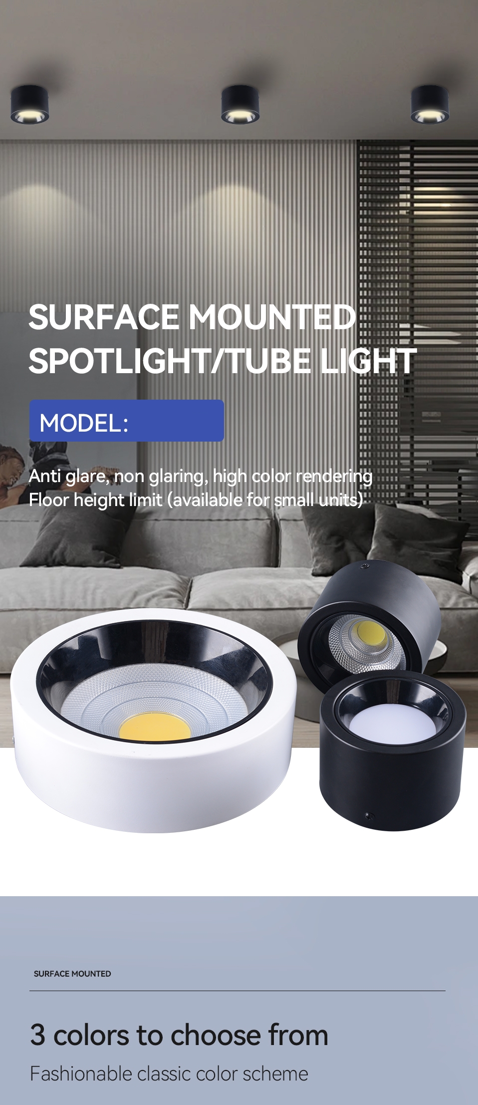 Surface Mounted Led Downlight Round Led Light Spot Lamp Cob Ceiling Bedroom Bulb AC220-240V 12W 15W 20W 25W 30W LED Down Light