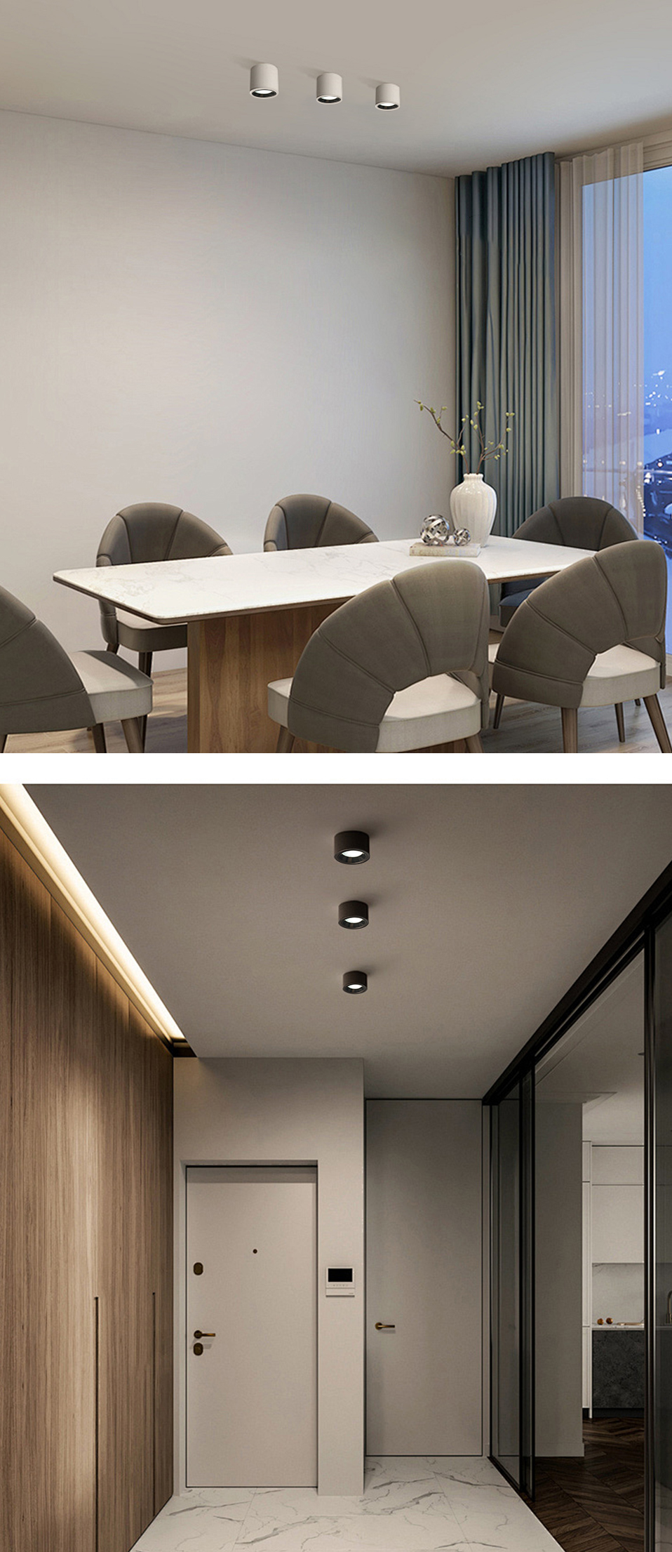 Surface Mounted Led Downlight Round Led Light Spot Lamp Cob Ceiling Bedroom Bulb AC220-240V 12W 15W 20W 25W 30W LED Down Light