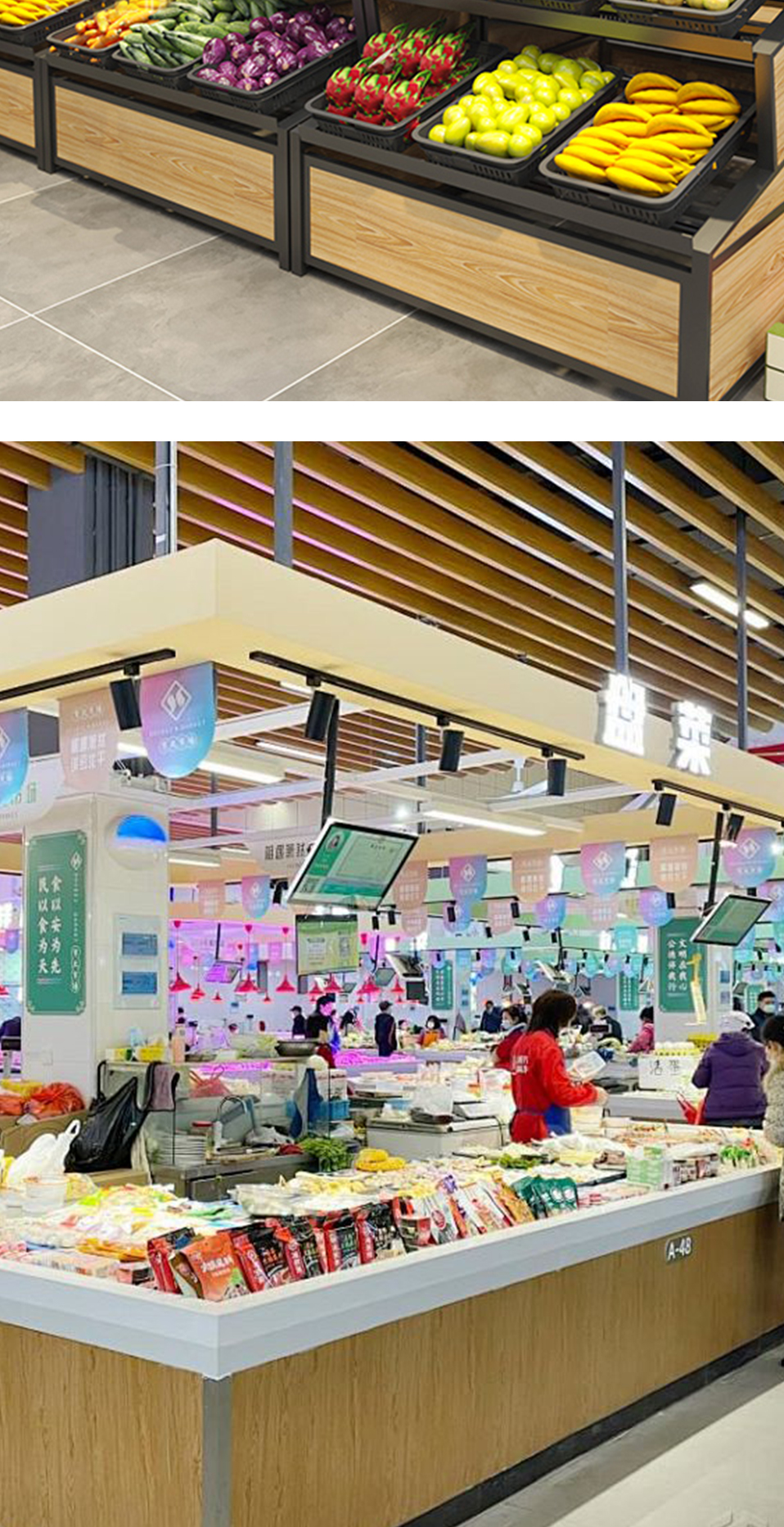 Modern Fruit Meat Fresh LED Track Light Multi Colors Supermarket Stalls Indoor 30W Aluminum AC220V LED Spotlight for Shop