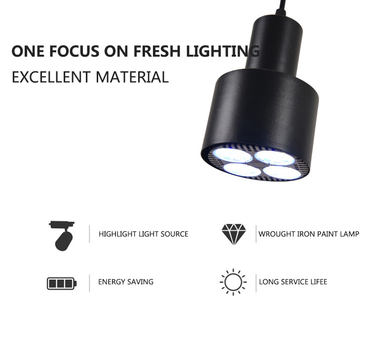 LED Movable Fresh Light 35W E27 Fruit Light Cooked Food Braised Meat Cold Seafood Meat Vegetable Supermarket Special Track Light