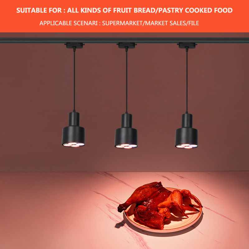 LED Movable Fresh Light 35W E27 Fruit Light Cooked Food Braised Meat Cold Seafood Meat Vegetable Supermarket Special Track Light