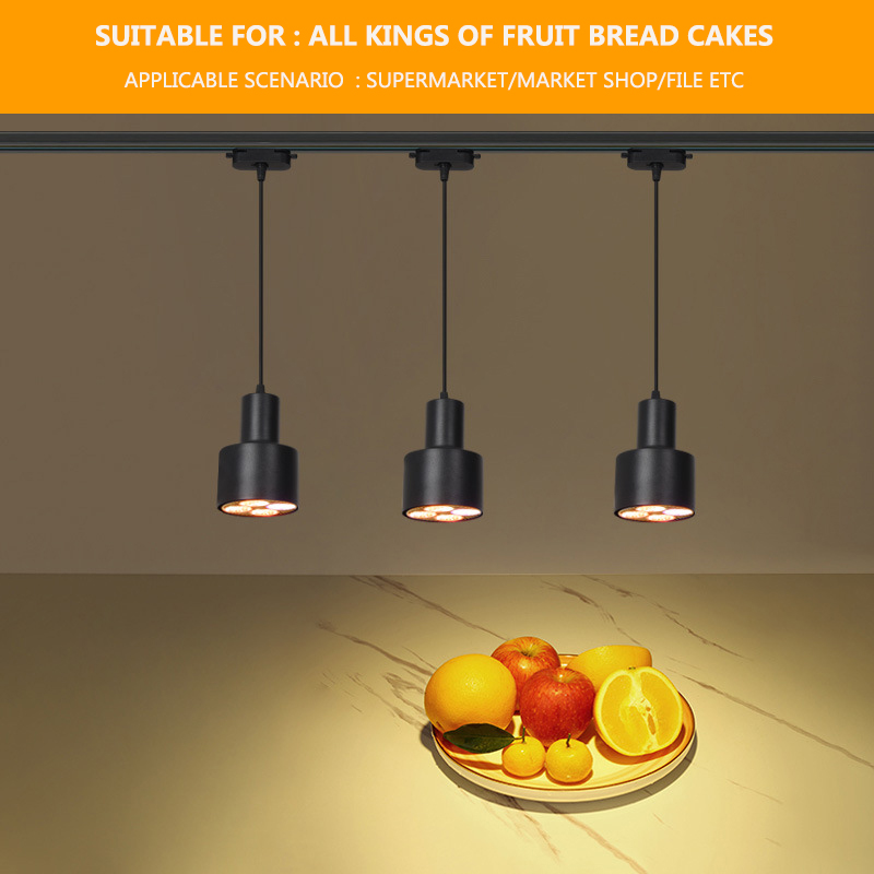 LED Movable Fresh Light 35W E27 Fruit Light Cooked Food Braised Meat Cold Seafood Meat Vegetable Supermarket Special Track Light