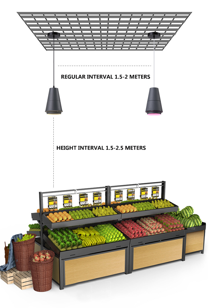 Aquatic Fresh Foods Chandelier Lamp with 25W Special LED Light 85-265V for Supermarket Use Fresh Pork Fruit Vegetable Lighting