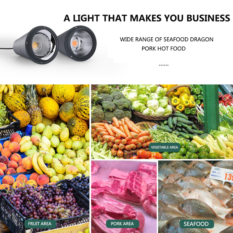 Aquatic Fresh Foods Chandelier Lamp with 25W Special LED Light 85-265V for Supermarket Use Fresh Pork Fruit Vegetable Lighting