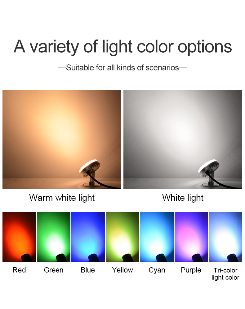 IP68 Led Underwater Lamp 12v Dc Surface Illuminated Underwater Lamp RGB Color Co<i></i>ntrol Swimming Pool Led Underwater Light