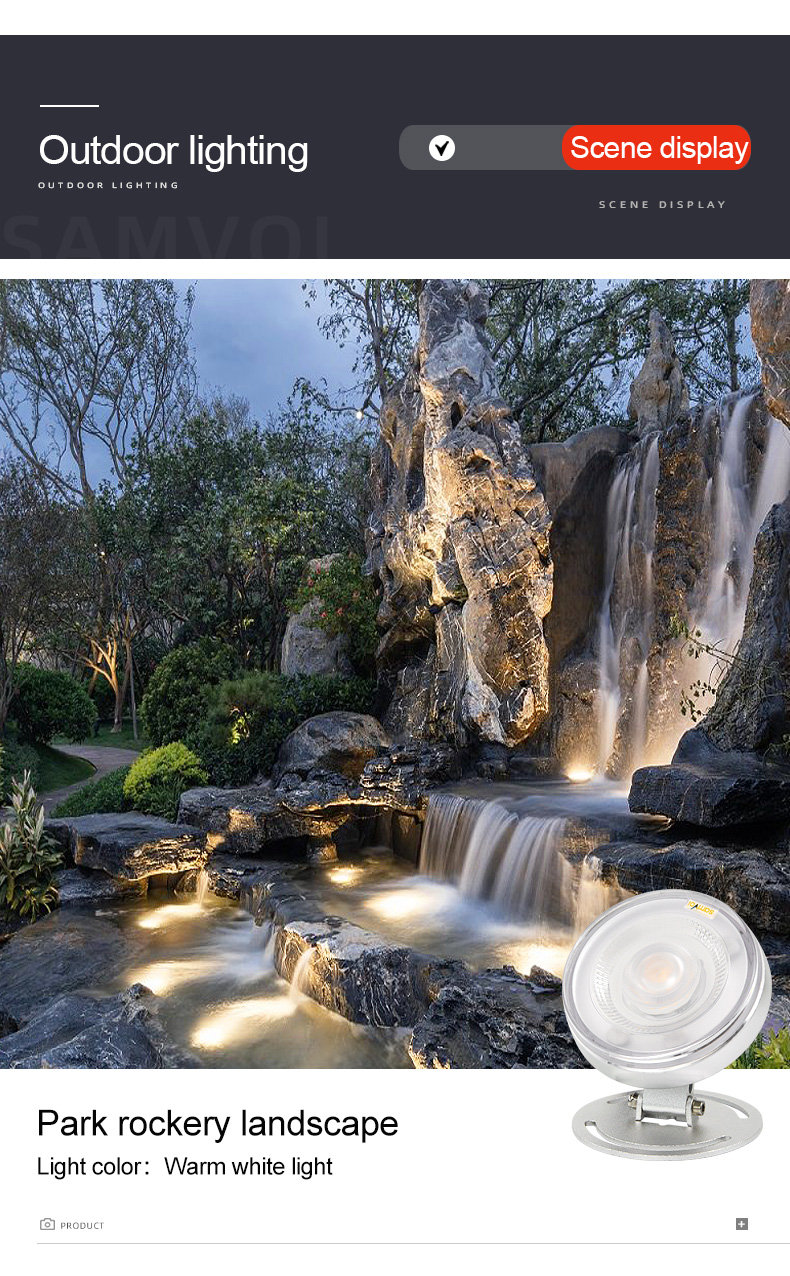 IP68 Led Underwater Lamp 12v Dc Surface Illuminated Underwater Lamp RGB Color Co<i></i>ntrol Swimming Pool Led Underwater Light