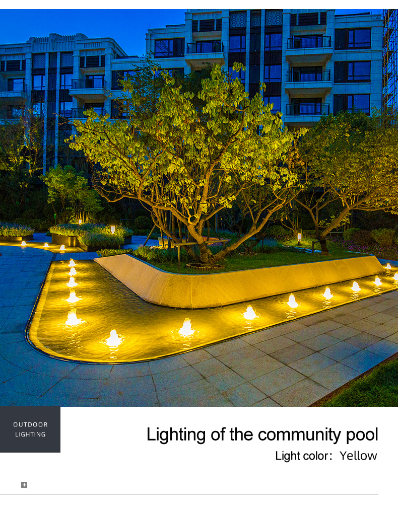 IP68 Led Underwater Lamp 12v Dc Surface Illuminated Underwater Lamp RGB Color Co<i></i>ntrol Swimming Pool Led Underwater Light