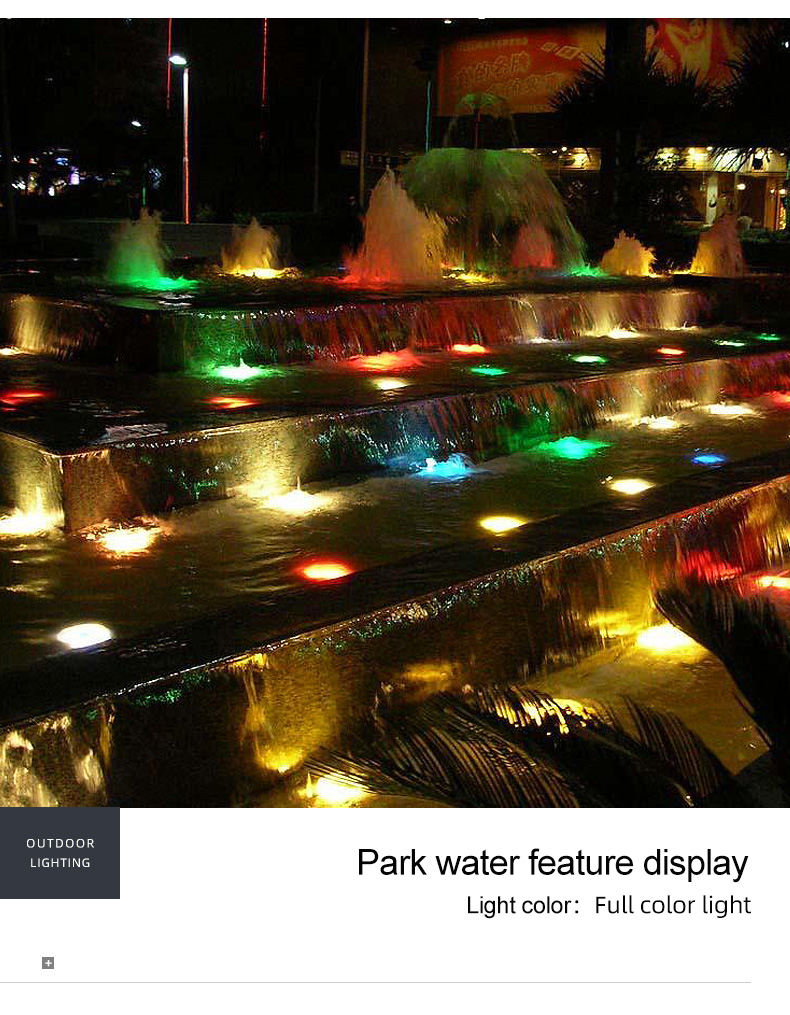 IP68 Led Underwater Lamp 12v Dc Surface Illuminated Underwater Lamp RGB Color Co<i></i>ntrol Swimming Pool Led Underwater Light