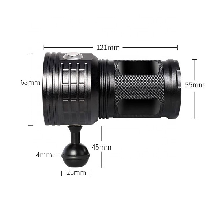 Camera Shooting Scuba Diving Lamp Red Blue LED Torch Portable Fishing Underwater Video Light Wide Angle Handheld Dive Flashlight