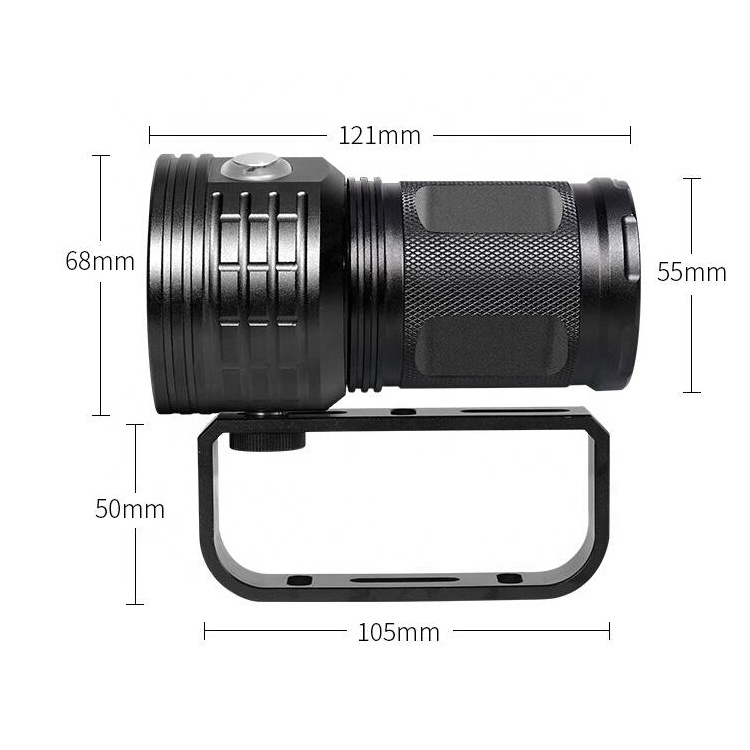 Camera Shooting Scuba Diving Lamp Red Blue LED Torch Portable Fishing Underwater Video Light Wide Angle Handheld Dive Flashlight