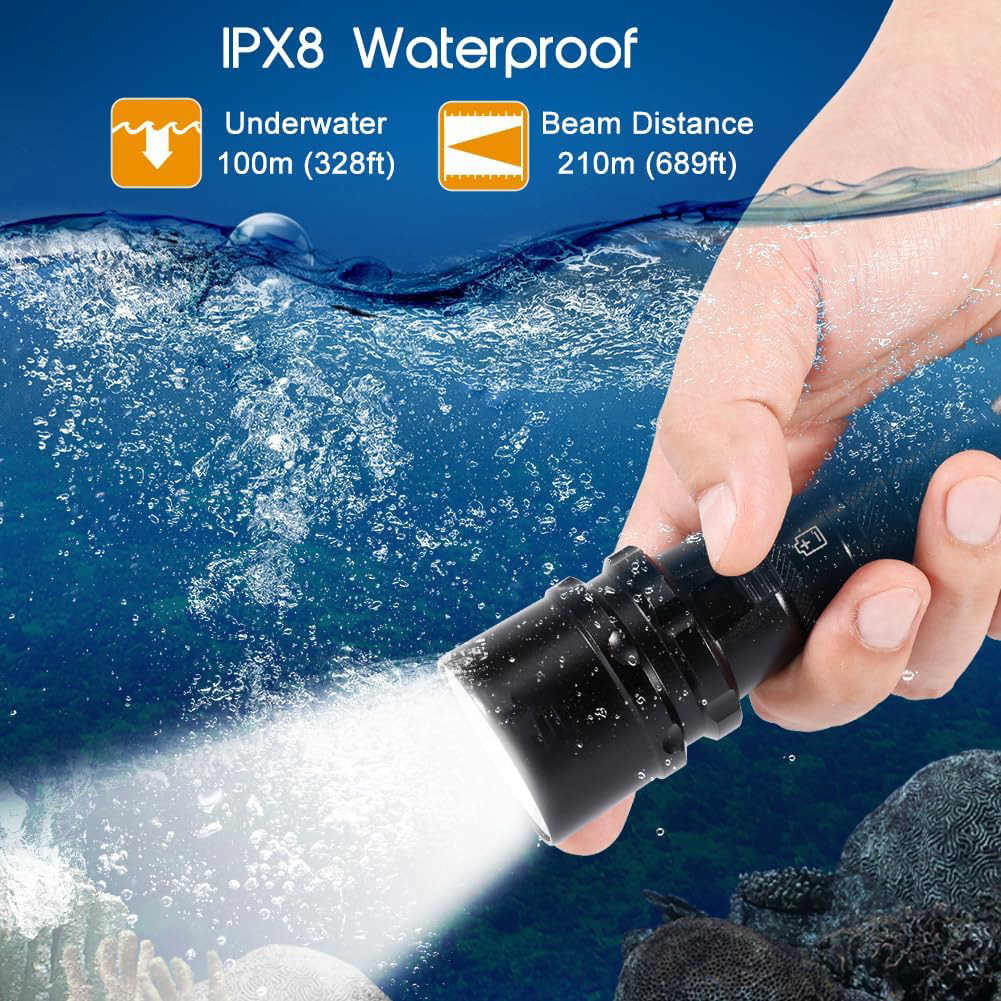 Dive Torch 2000 Lumen Waterproof Scuba Diving Flashlight DVL600picture2
