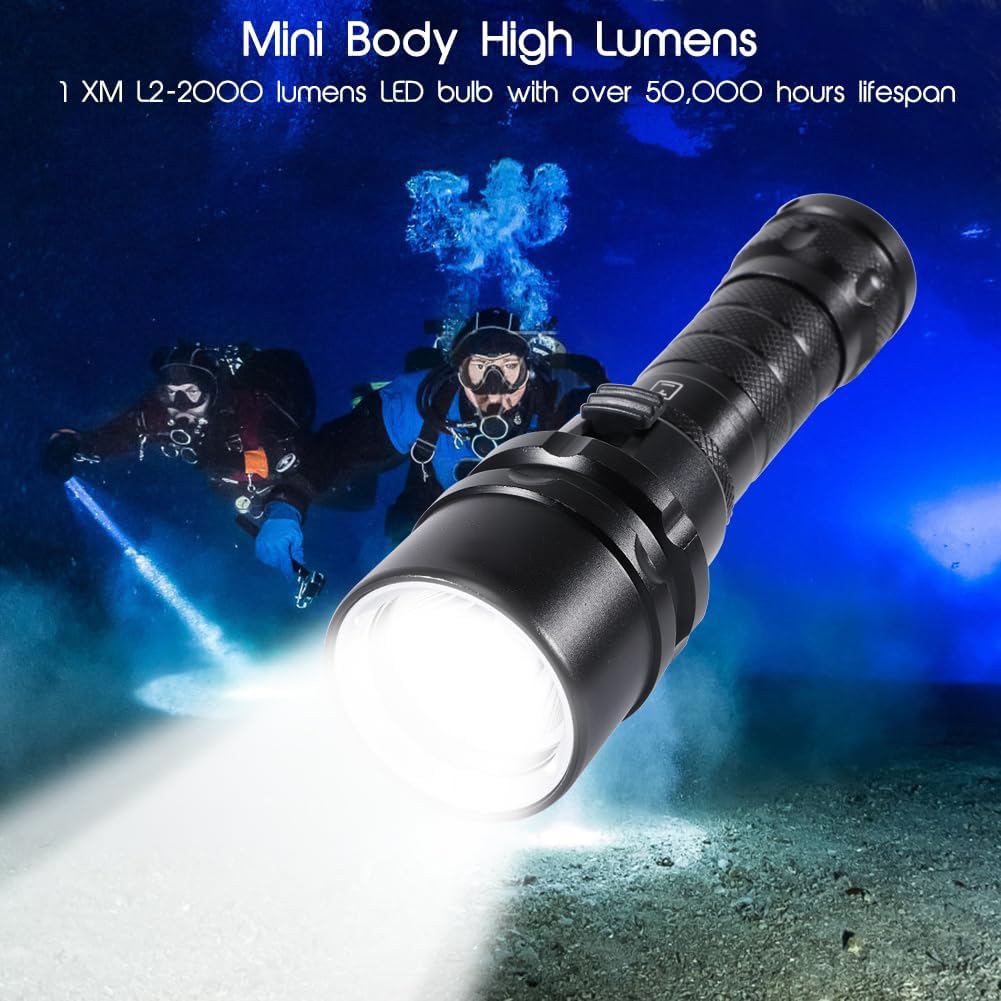 Dive Torch 2000 Lumen Waterproof Scuba Diving Flashlight DVL600picture4