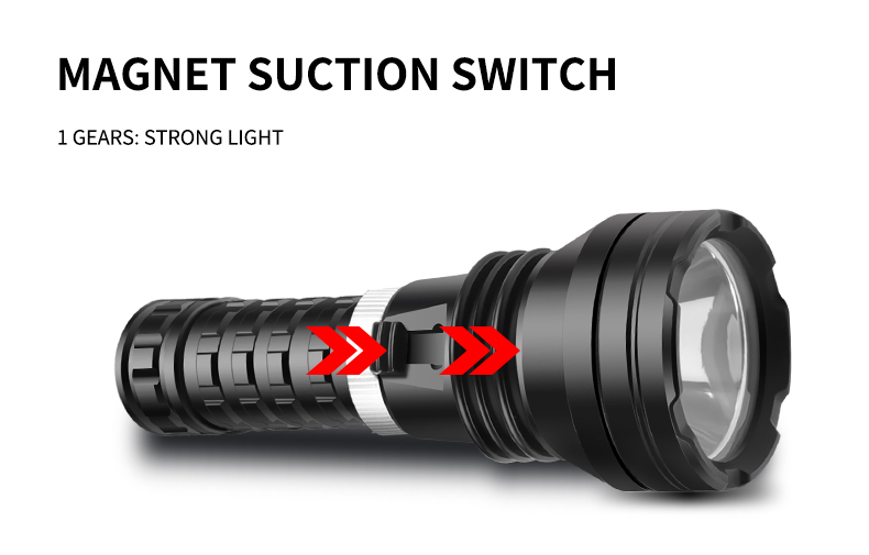 Aluminum P70 3000 Lumen Diving Flashlight Magnetic Switch Portable DVL900picture3