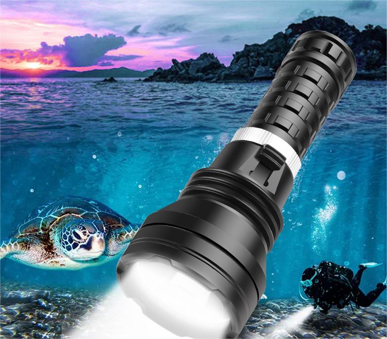 Aluminum P70 3000 Lumen Diving Flashlight Magnetic Switch Portable DVL900picture6