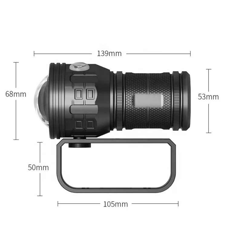 Red Blue White Led Underwater Photography Fill Light Scuba Dive Lamp Waterproof Video Torch Tactical Cob Diving Flashlight