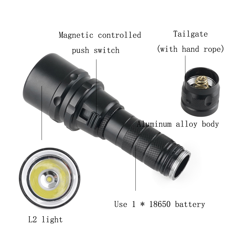 1200 Lumens Waterproof Powerful LED Diving Flashlight DVL1600picture2
