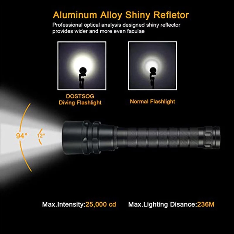 5LED 3000lm 80 Meters Underwater LED Diving Flashlight, DVL1900picture5