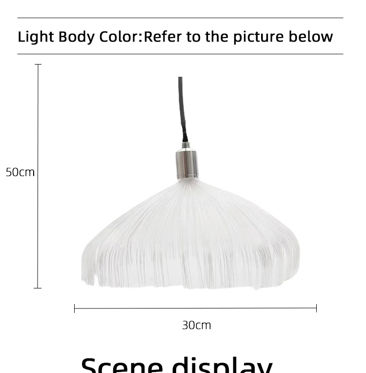 Cross-border Hot Selling Fiber Optic LED Atmosphere Light IP65 Waterproof Jellyfish Chandelier bar Festive Decorative Lights