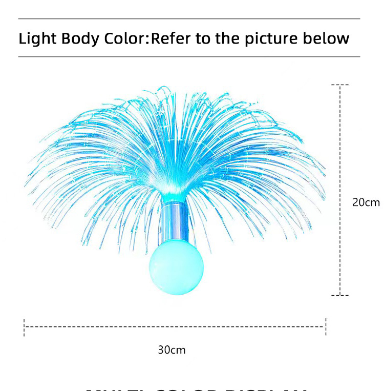 LED Fiber Optic Jellyfish Lights Outdoor Landscape Wedding Garden Decoration RGB Colorful Restaurant Bbar Jellyfish String Lamp