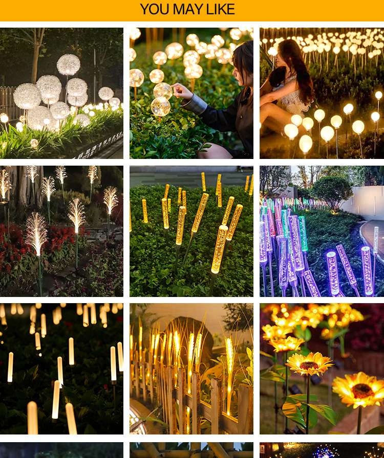 LED Fiber Optic Jellyfish Lights Outdoor Landscape Wedding Garden Decoration RGB Colorful Restaurant Bbar Jellyfish String Lamp