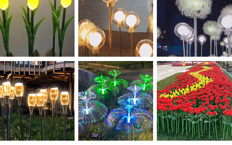 LED Fiber Optic Jellyfish Lights Outdoor Landscape Wedding Garden Decoration RGB Colorful Restaurant Bbar Jellyfish String Lamp