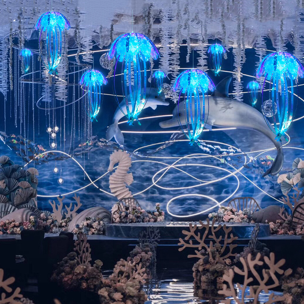 LED Jellyfish Light Colorful Fiber Optic Garden Decoration FBL1000picture2