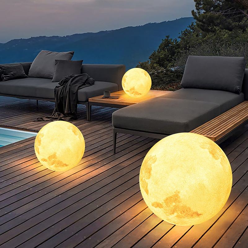 Remote RGB Color Changing Giant Moon Lawn Lights BLL1770picture5